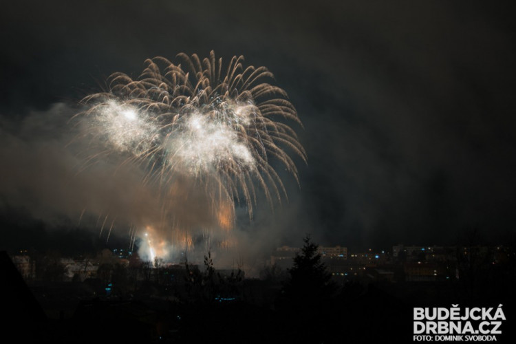 Novoroční ohňostroj v Protivíně
