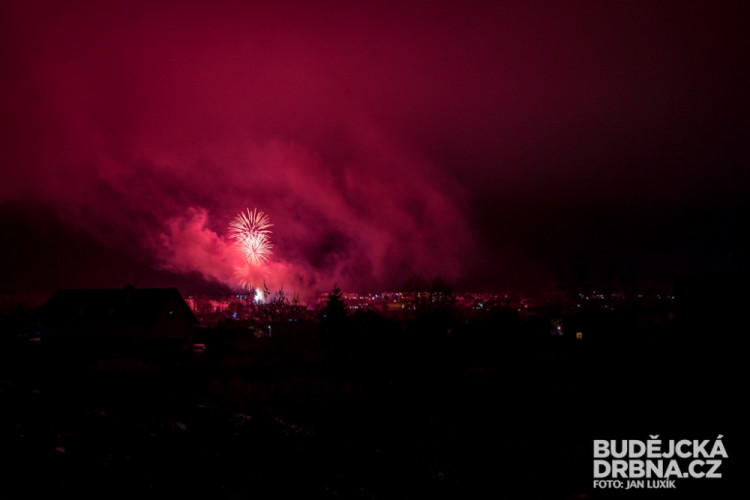 Novoroční ohňostroj v Protivíně