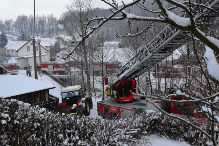 Požár rodinného domu na Fojtce