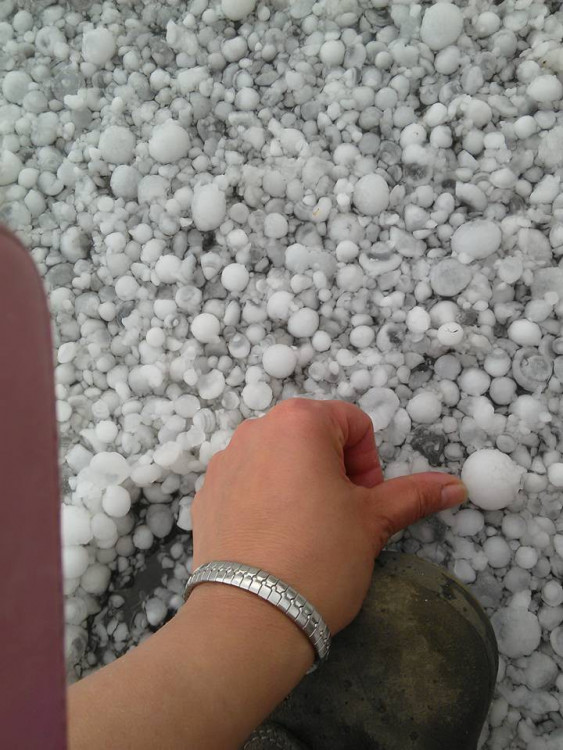 Krupobití v jižních Čechách