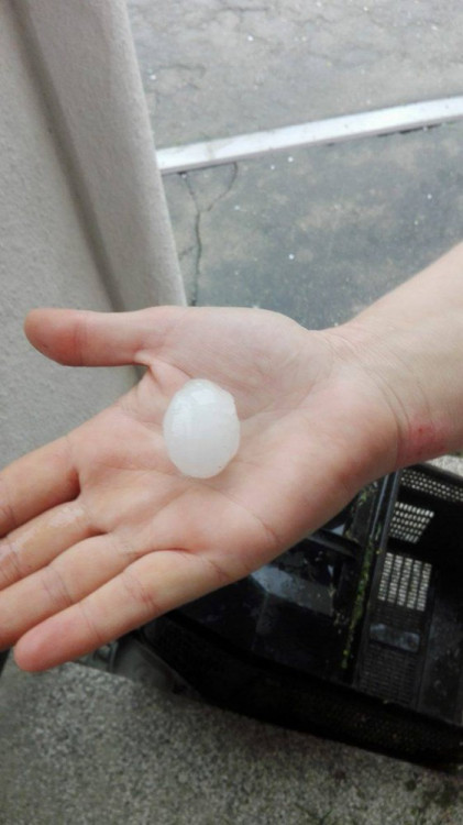 Krupobití v jižních Čechách