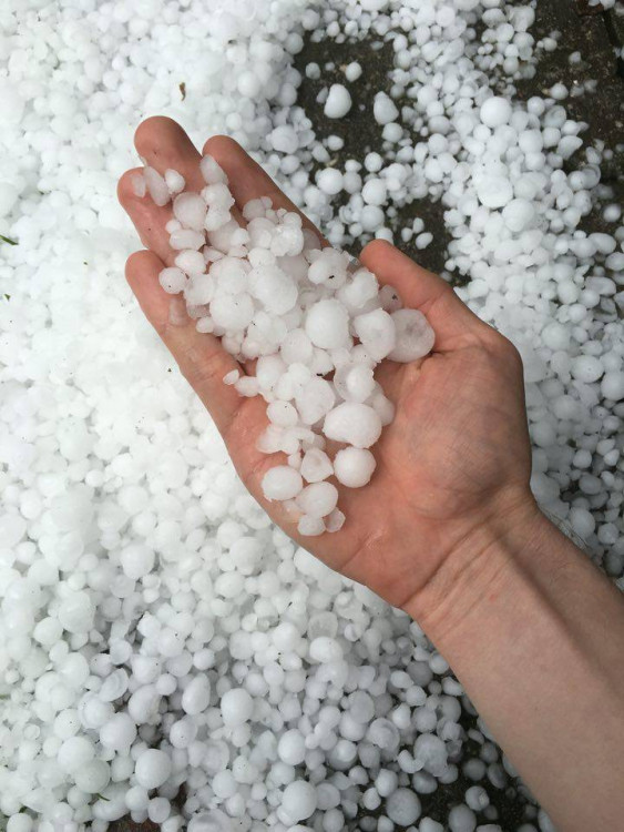 Krupobití v jižních Čechách