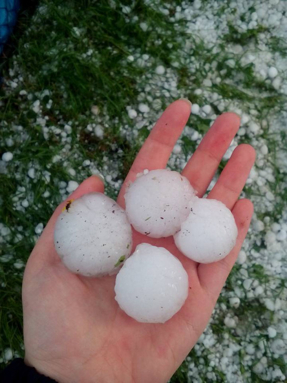 Krupobití v jižních Čechách