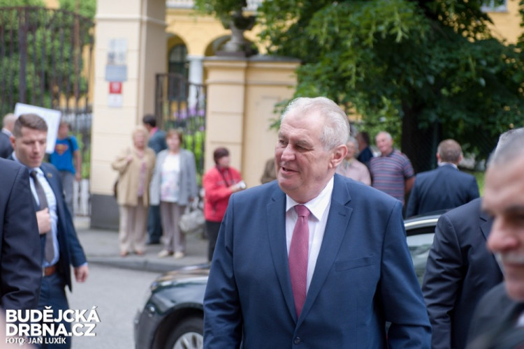 Prezident Miloš Zeman na návštěvě Jihočeského kraje 2016