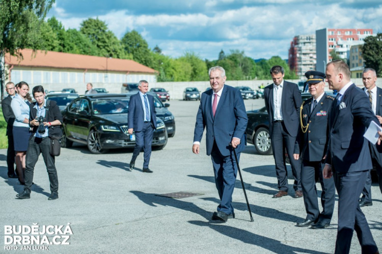 Prezident Miloš Zeman na návštěvě Jihočeského kraje 2016