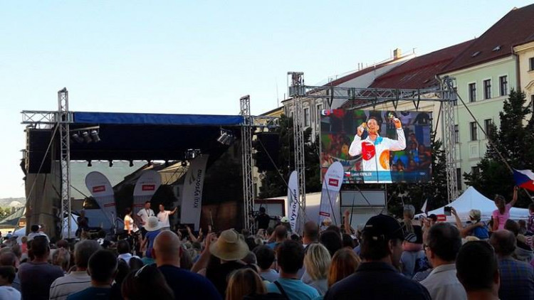 Slavnostní přivítání Lukáše Krpálka v Jihlavě