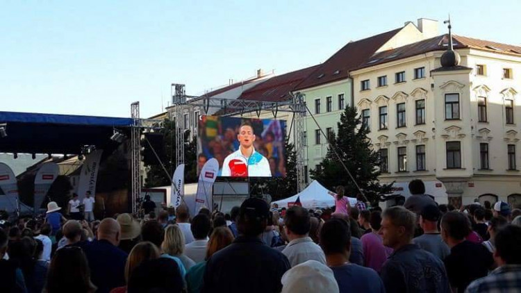 Slavnostní přivítání Lukáše Krpálka v Jihlavě