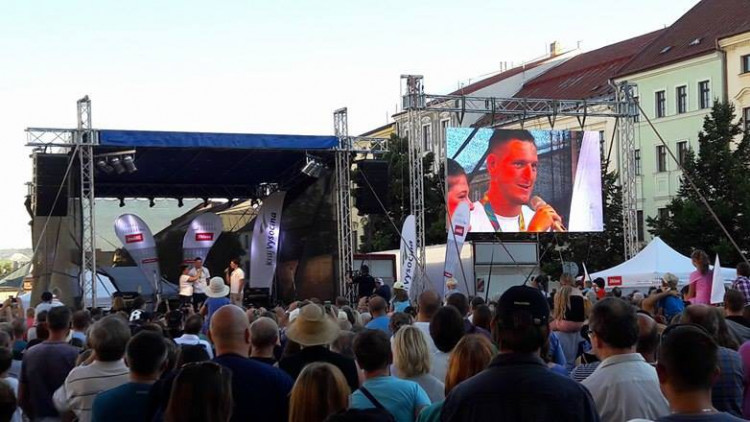 Slavnostní přivítání Lukáše Krpálka v Jihlavě