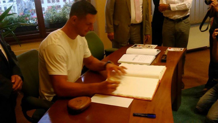 Slavnostní přivítání Lukáše Krpálka v Jihlavě