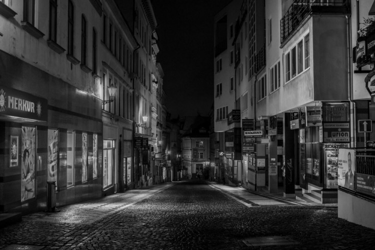 Noční Liberec pohledem Martina Škrabálka