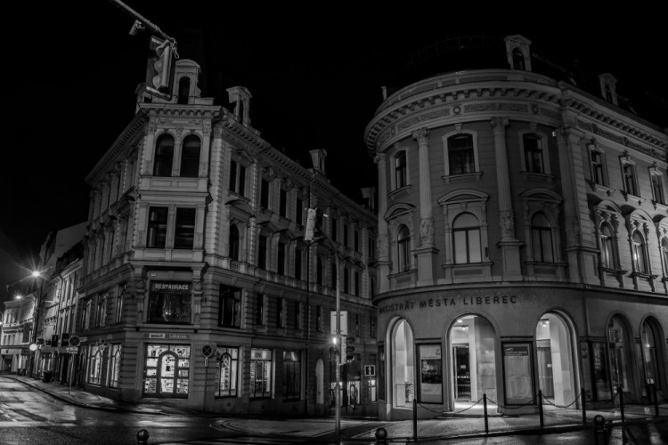 Noční Liberec pohledem Martina Škrabálka