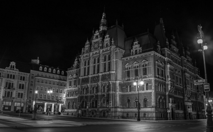 Noční Liberec pohledem Martina Škrabálka