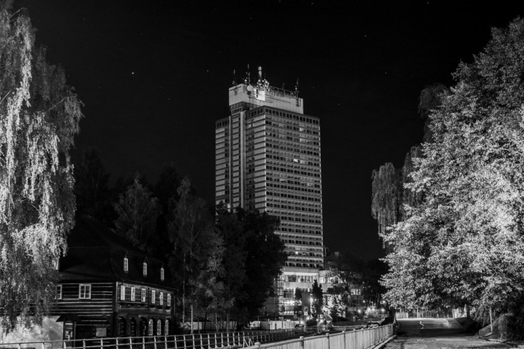 Noční Liberec pohledem Martina Škrabálka