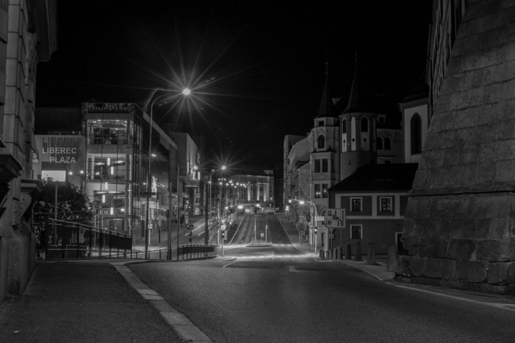 Noční Liberec pohledem Martina Škrabálka