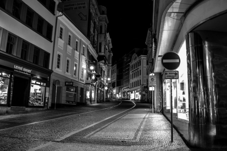 Noční Liberec pohledem Martina Škrabálka