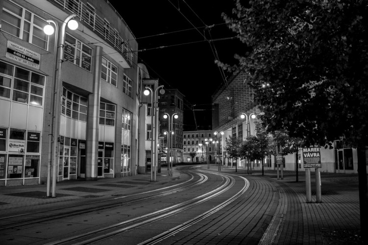 Noční Liberec pohledem Martina Škrabálka