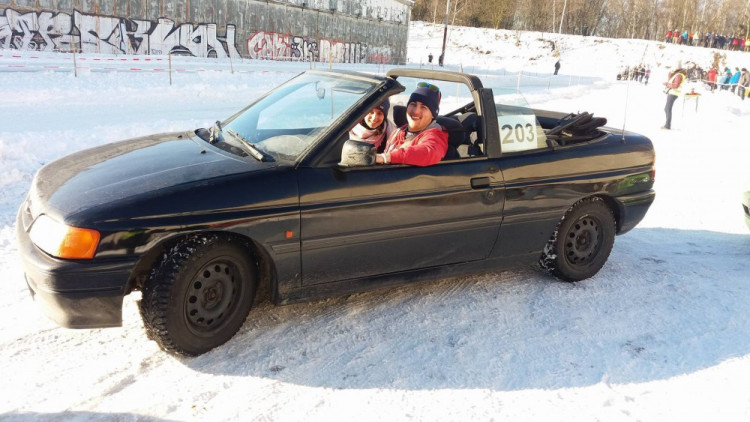 Sněžná rally v Pístově u Jihlavy