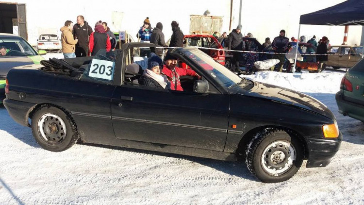 Sněžná rally v Pístově u Jihlavy