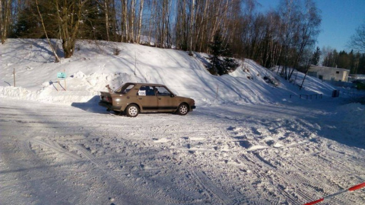 Sněžná rally v Pístově u Jihlavy