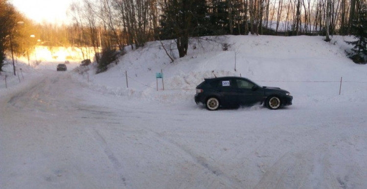 Sněžná rally v Pístově u Jihlavy