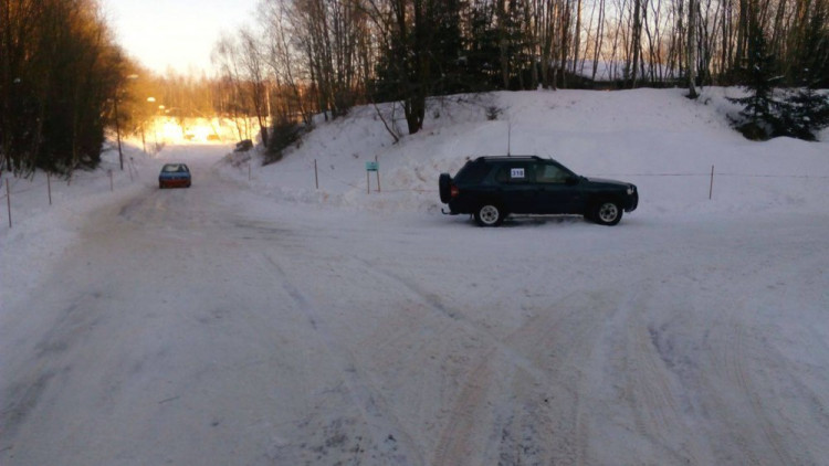 Sněžná rally v Pístově u Jihlavy