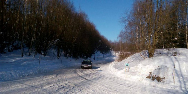 Sněžná rally v Pístově u Jihlavy