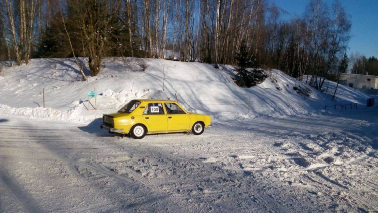 Sněžná rally v Pístově u Jihlavy