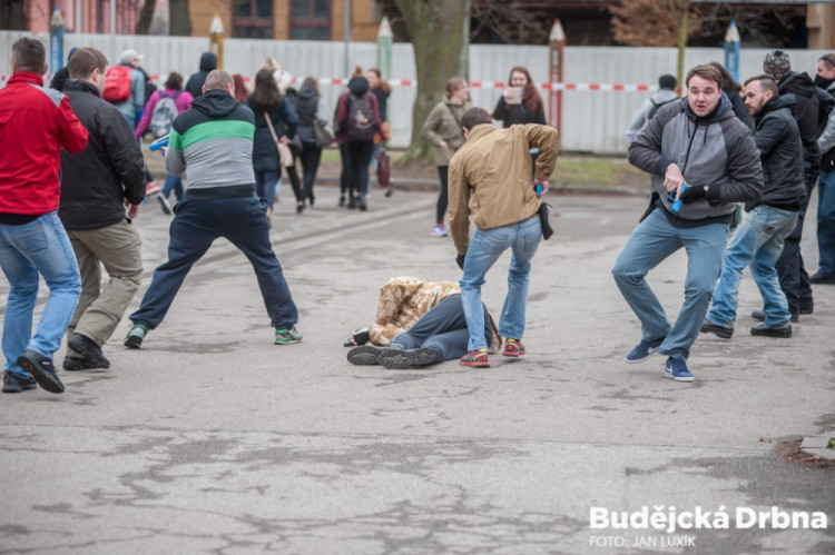 Policejní cvičení v Budvar aréně