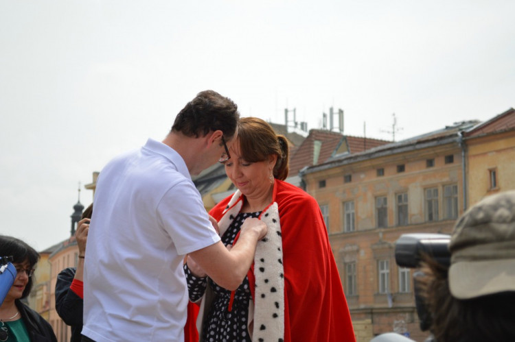 FOTOGALERIE: "Marek Eben" korunoval královnu Majálesu na Dolním náměstí