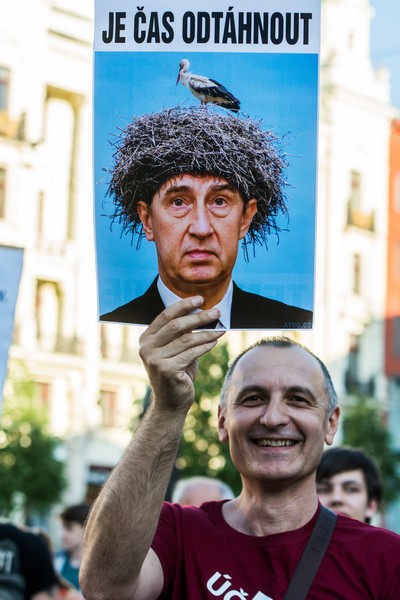V Brně se opět po týdnu setkali lidé na protest proti Babišovi se Zemanem, autor: Tomáš Hrivňák