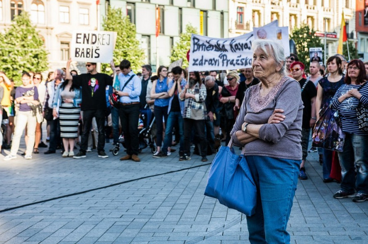 V Brně se opět po týdnu setkali lidé na protest proti Babišovi se Zemanem, autor: Tomáš Hrivňák