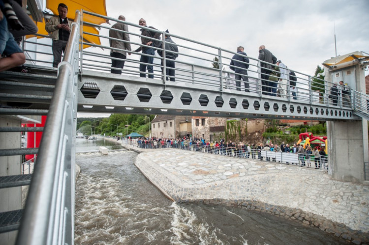 Otevření plavební komory Hněvkovice