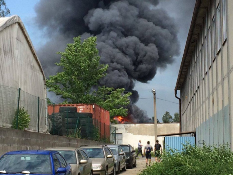 Požár areálu Severochema v Liberci