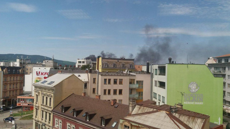 Požár areálu Severochema v Liberci