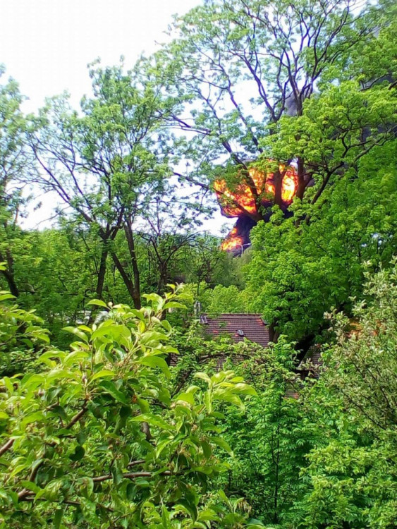 Požár areálu Severochema v Liberci