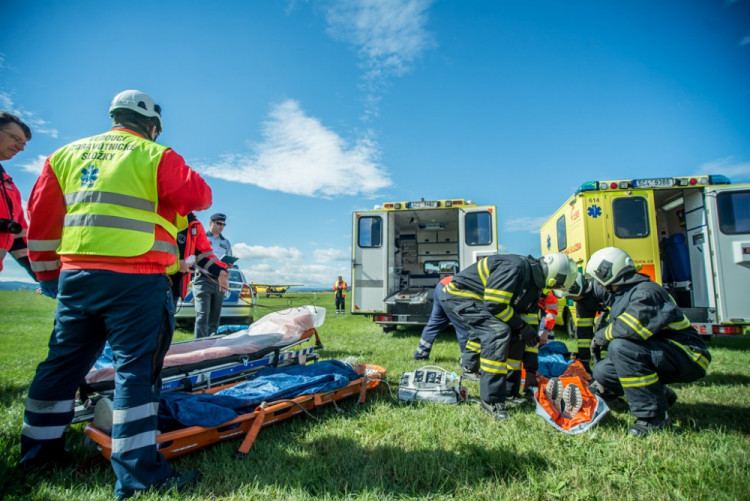 Strakonické taktické cvičení Integrovaného záchranného systému Letadlo 2017