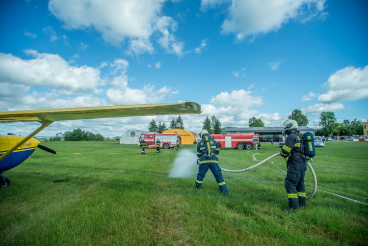 Strakonické taktické cvičení Integrovaného záchranného systému Letadlo 2017