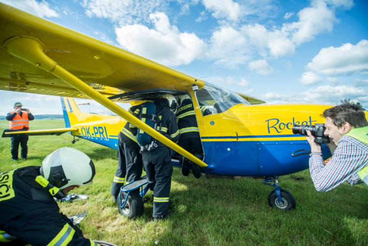 Strakonické taktické cvičení Integrovaného záchranného systému Letadlo 2017