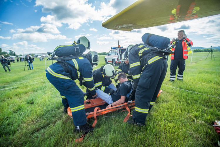 Strakonické taktické cvičení Integrovaného záchranného systému Letadlo 2017