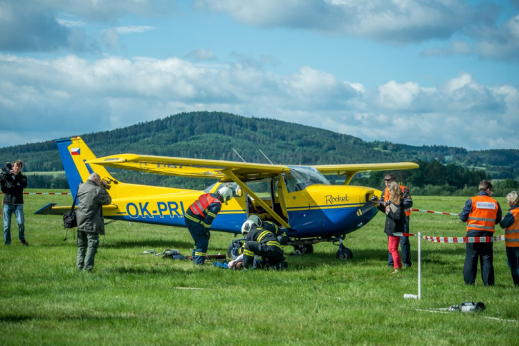 Strakonické taktické cvičení Integrovaného záchranného systému Letadlo 2017