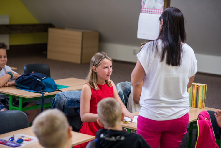 Předávání vysvědčení v ZŠ Matice Školské v Českých Budějovicích 2017