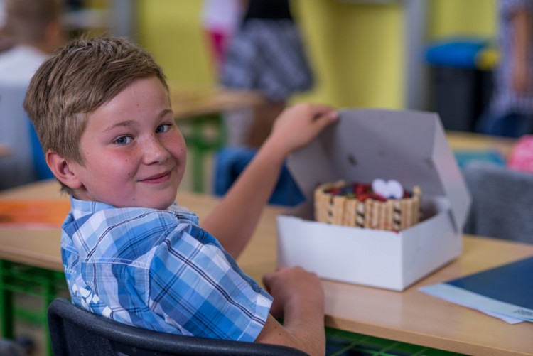 Předávání vysvědčení v ZŠ Matice Školské v Českých Budějovicích 2017