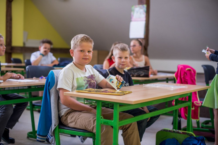 Předávání vysvědčení v ZŠ Matice Školské v Českých Budějovicích 2017