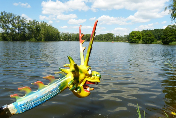 Závod dračích lodí v Telči 2017