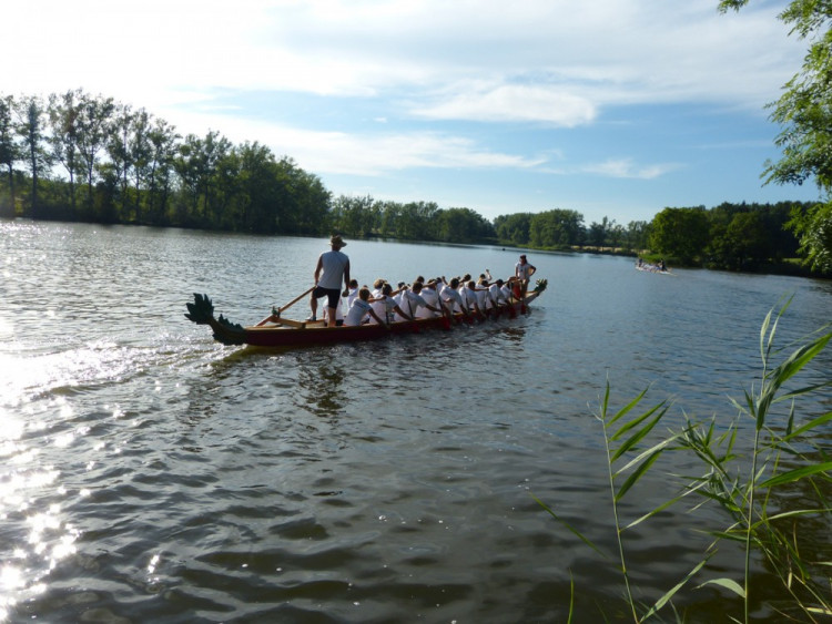 Závod dračích lodí v Telči 2017