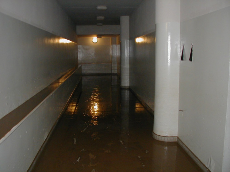 Povodeň 2002: Ledová plocha Budvar arény byla pod vodou