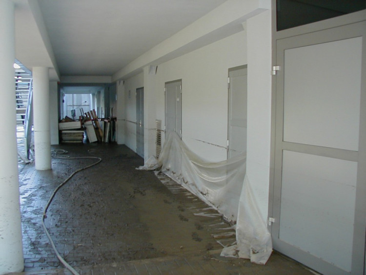 Povodeň 2002: Ledová plocha Budvar arény byla pod vodou