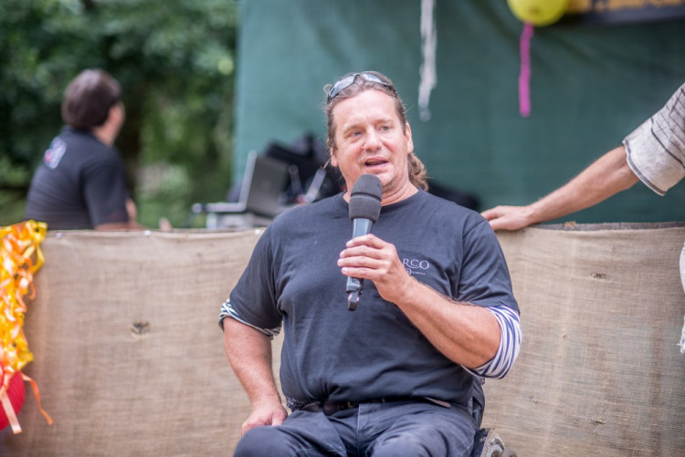 Křest tygra ussurijského. Herec Jan Potměšil mu dal jméno Othello