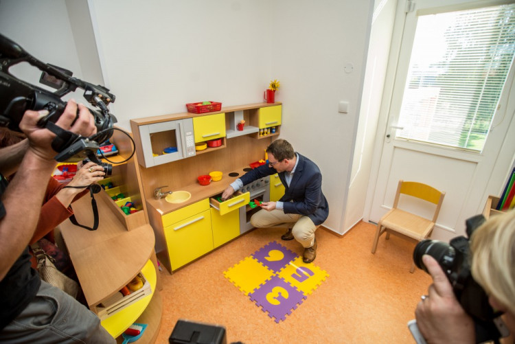 Slavnostní otevření nové školky v ulici Adolfa Trägera