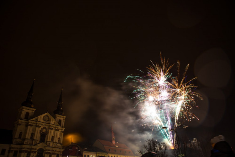 Svatomartinský průvod a ohňostroj
